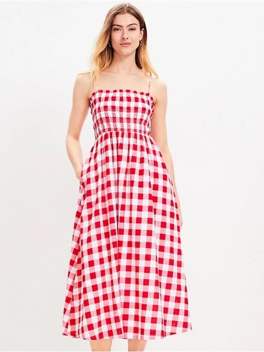 LOFT Red Picnic Dress
